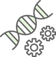 genética relleno icono diseño vector