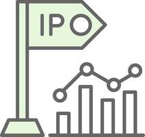 Initial Public Offering Fillay Icon Design vector