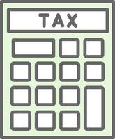 Tax Calculator Fillay Icon Design vector