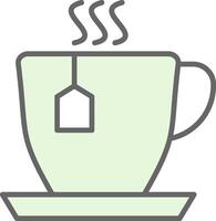 Cup Of Tea Fillay Icon Design vector