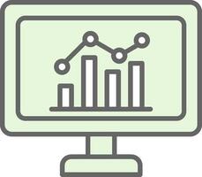 Statistics Fillay Icon Design vector