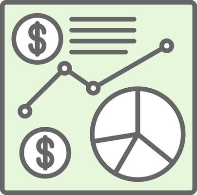 Financial Data Fillay Icon Design