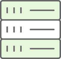 Database Fillay Icon Design vector
