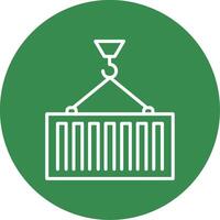 Container Loading Multi Color Circle Icon vector