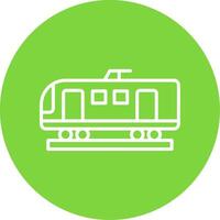 High Speed Train Multi Color Circle Icon vector