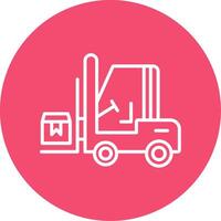 Forklift Multi Color Circle Icon vector