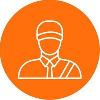 Postman Multi Color Circle Icon vector