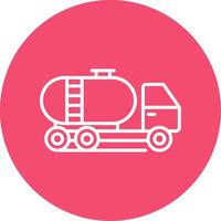 Tank Car Multi Color Circle Icon vector