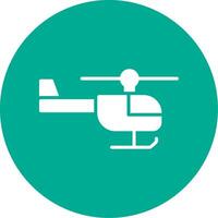 Helicopter Multi Color Circle Icon vector