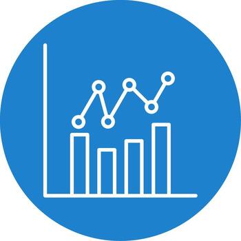 Graphs Multi Color Circle Icon vector