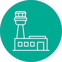 Airport Multi Color Circle Icon vector