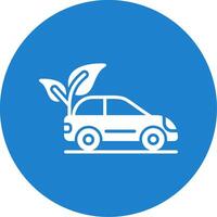 Eco Car Multi Color Circle Icon vector