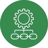 Supply Chain Management Multi Color Circle Icon vector