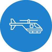 Helicopter Multi Color Circle Icon vector