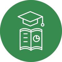 Learning Analytics Multi Color Circle Icon vector