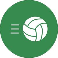 Volley Ball Multi Color Circle Icon vector