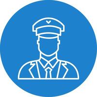 Pilot Multi Color Circle Icon vector