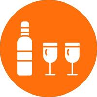 Wine Multi Color Circle Icon vector