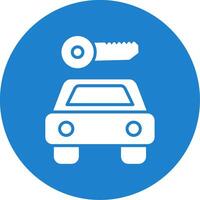 Car Rental Multi Color Circle Icon vector