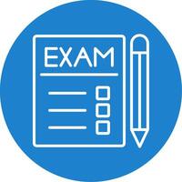 Exams Multi Color Circle Icon vector