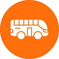 Tour Bus Multi Color Circle Icon vector