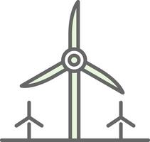 turbina energía relleno icono diseño vector