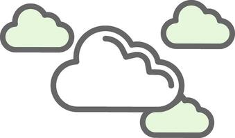 Clouds Fillay Icon Design vector