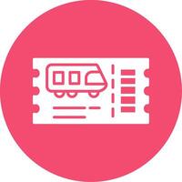 Train Ticket Multi Color Circle Icon vector