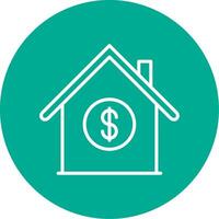 Mortgage Loan Multi Color Circle Icon vector