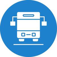 Bus Multi Color Circle Icon vector