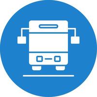 Bus Multi Color Circle Icon vector