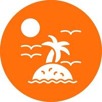 Island Multi Color Circle Icon vector