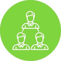 Workforce Management Multi Color Circle Icon vector