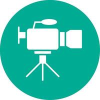 Camcorder Multi Color Circle Icon vector