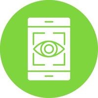 Eye Recognition Multi Color Circle Icon vector