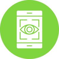 Eye Recognition Multi Color Circle Icon vector