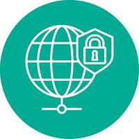 Global Security Multi Color Circle Icon vector