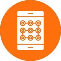 Lock Pattern Multi Color Circle Icon vector