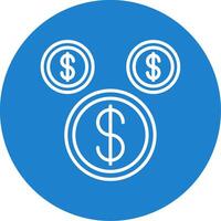 Coins Multi Color Circle Icon vector