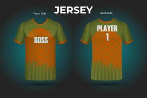 Jersey design sublimation t shirt template vector