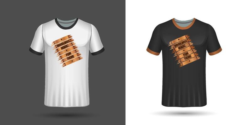 Black white graphic typography object stylish t-shirt design