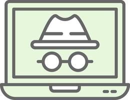 Incognito Fillay Icon Design vector