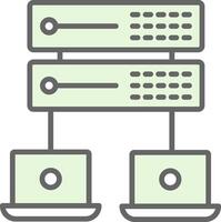 Local Network Fillay Icon Design vector