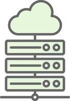 Hosting Server Fillay Icon Design vector