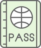 pasaporte relleno icono diseño vector