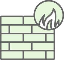 Firewall Fillay Icon Design vector