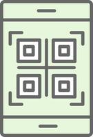 Qr Code Fillay Icon Design vector