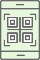 qr código relleno icono diseño vector