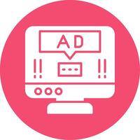 Ad Pop Up Multi Color Circle Icon vector