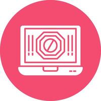 Ad Blocker Multi Color Circle Icon vector